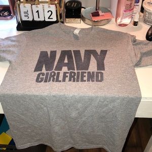 Grey Navy Girlfriend Shirt.